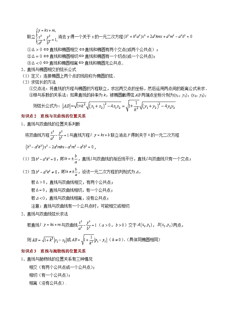 新高考数学一轮复习知识清单+巩固练习专题17 圆锥曲线的综合应用（2份打包，原卷版+解析版）02