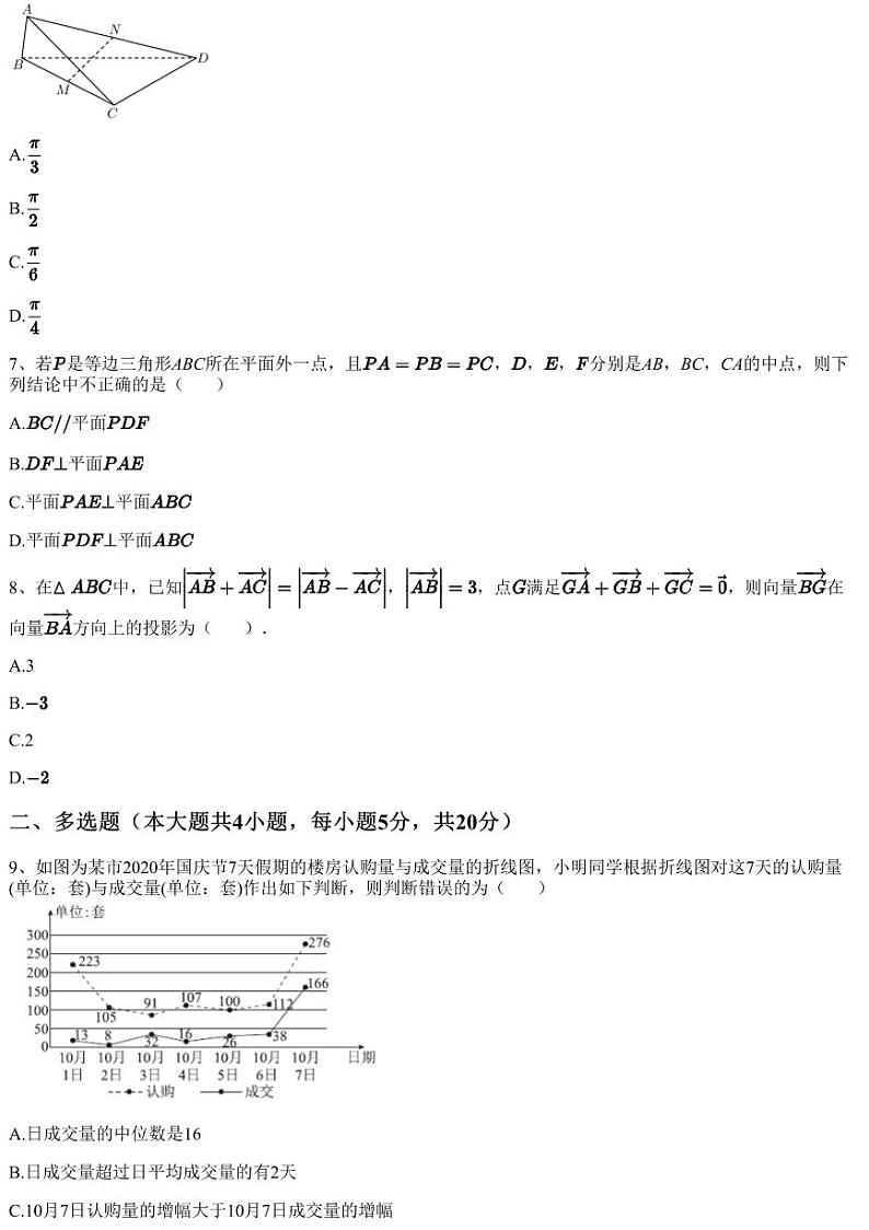 2023~2024学年9月四川宜宾翠屏区四川省宜宾市第四中学高二上学期月考数学试卷（含答案与解析）第2页