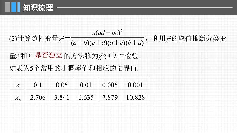 新高考数学一轮复习课件 第9章　§9.4　列联表与独立性检验（含详解）07