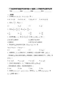 广东省深圳外国语学校高中园2025届高三入学摸底考试数学试卷(含答案)