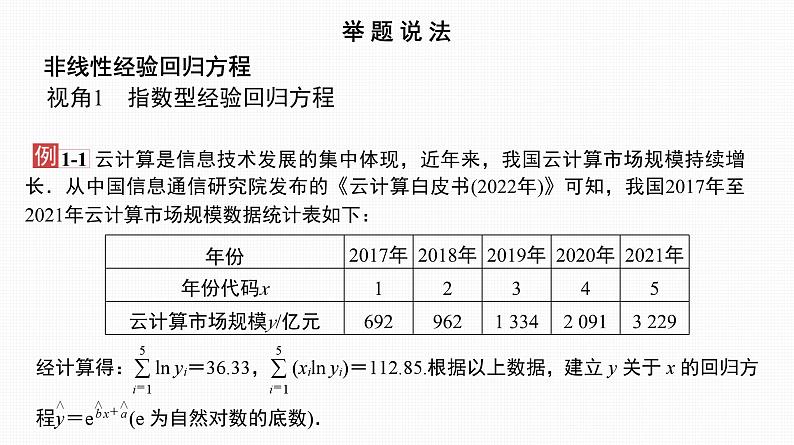2025高考数学一轮复习-46.2-非线性回归模型与回归效果分析【课件】02