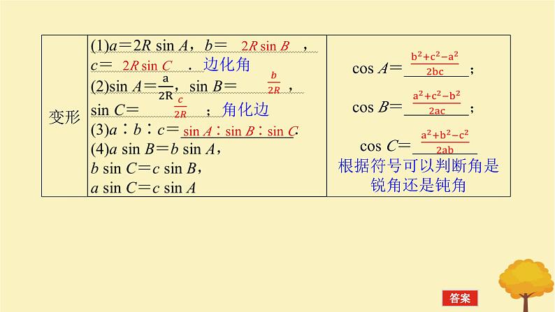 2025版高考数学全程一轮复习第四章三角函数与解三角形第七节正弦定理余弦定理课件05