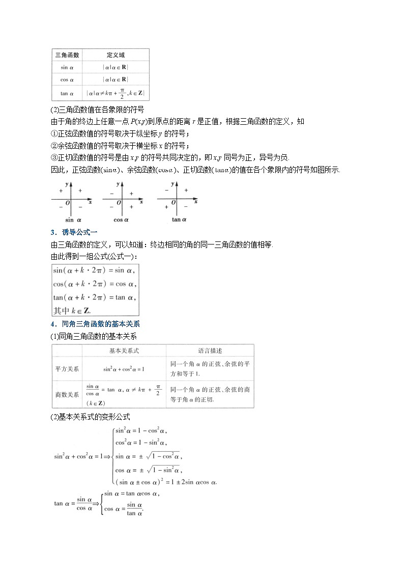 高中数学培优讲义练习（人教A版2019必修一）专题5.3 三角函数的概念-重难点题型精讲 Word版含解析第2页