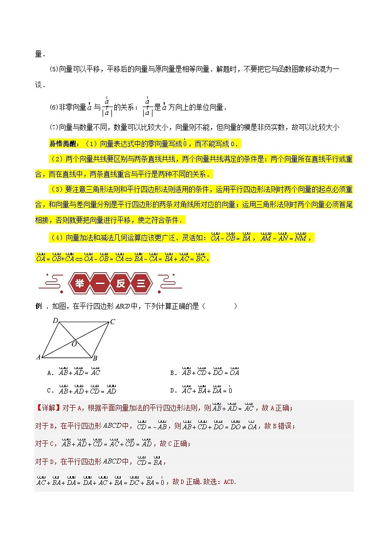 新高考专用备战2024年高考数学易错题精选专题07平面向量教师版03