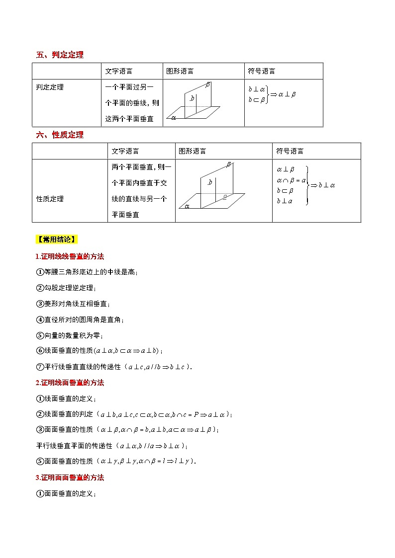 新高考数学一轮复习讲义 第34讲 空间直线、平面的垂直（原卷版）第3页