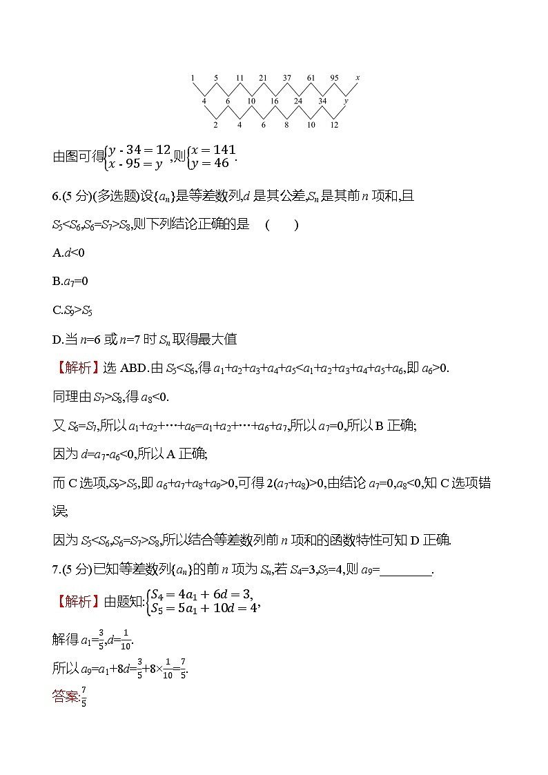 2025届高考数学一轮复习专练37 等差数列（Word版附解析）第3页