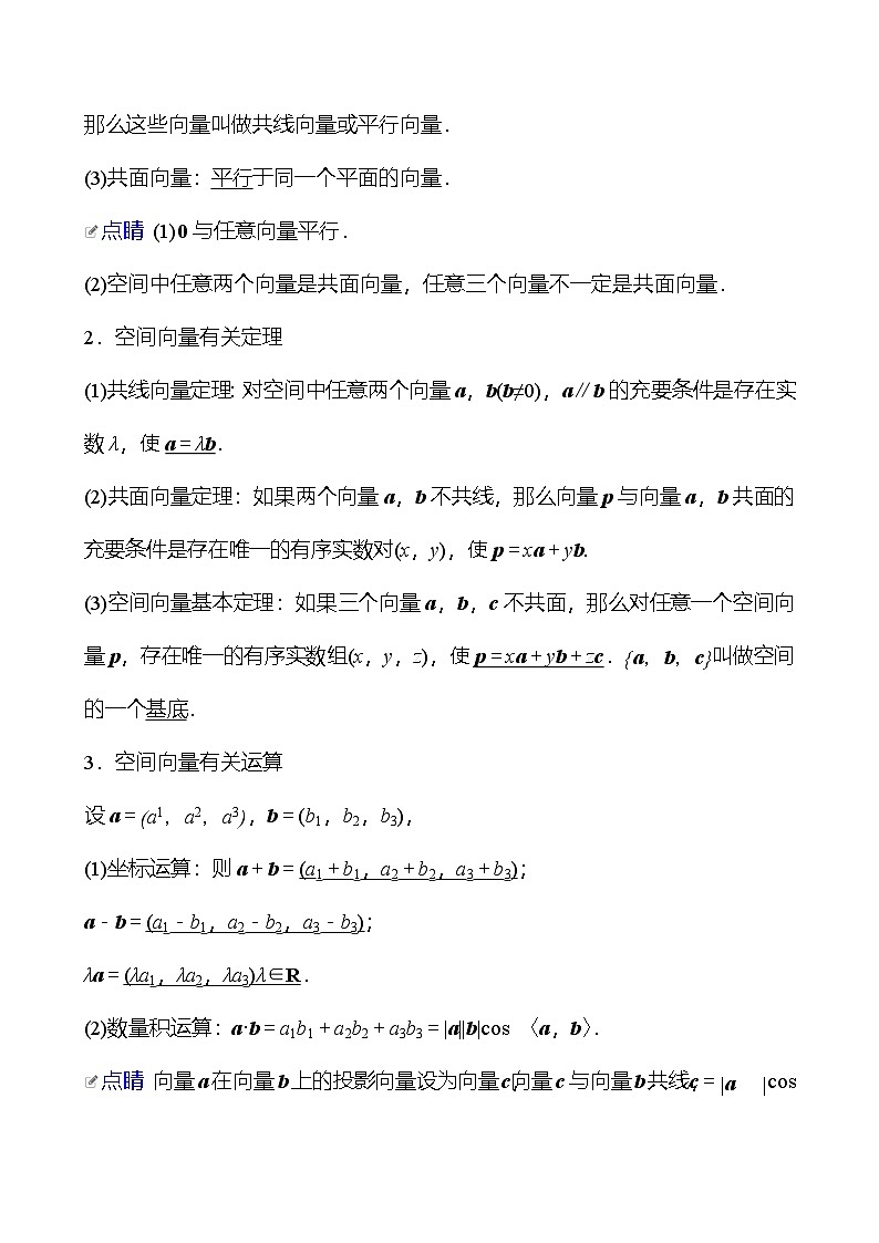 2025高考数学一轮复习-7.5-空间向量及空间位置关系【导学案】02