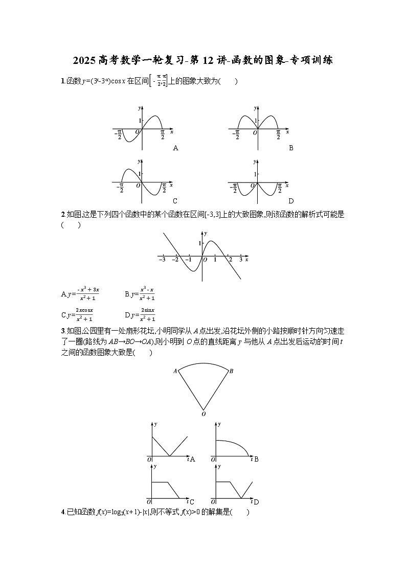 2025高考数学一轮复习-第12讲-函数的图象-专项训练【含答案】第1页