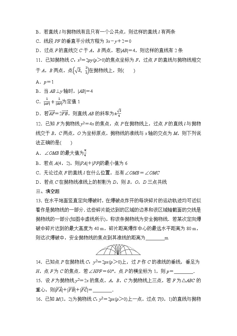 2025高考数学一轮复习-第43讲-抛物线-专项训练【含答案】03