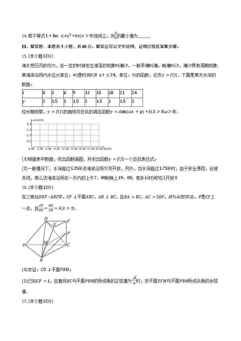 2023-2024学年四川省成都市第七中学高二下学期期末考试数学试卷（含答案）03