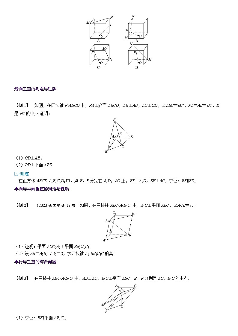 2025年高考数学一轮复习-7.4-直线、平面垂直的判定与性质-专项训练【含解析】第2页