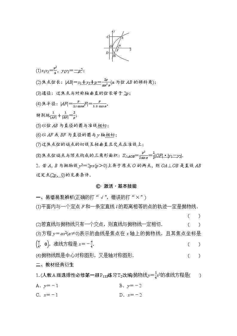 2025年高考数学一轮复习-8.7-抛物线【导学案】第2页