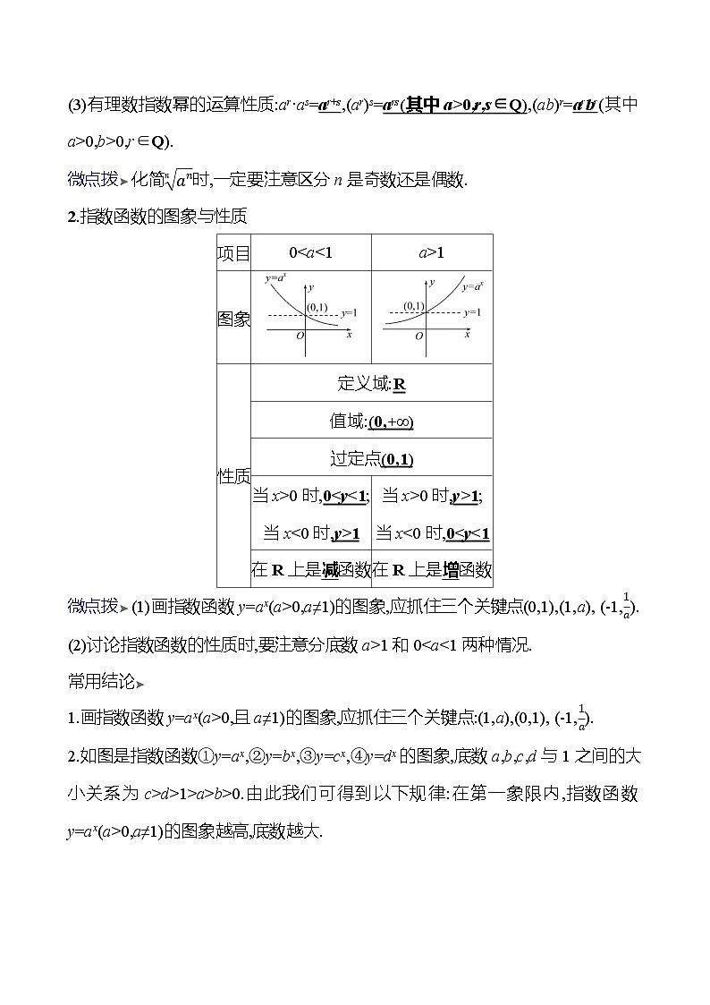 2025年高考数学一轮复习-第三章-第四节-指数与指数函数【导学案】第2页