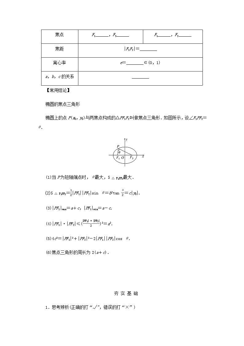2025版高考数学全程一轮复习学案第八章解析几何第五节椭圆02
