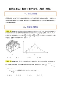 新高考数学二轮考点培优专题（精讲+精练）23 数列中的数学文化（2份打包，原卷版+含解析）