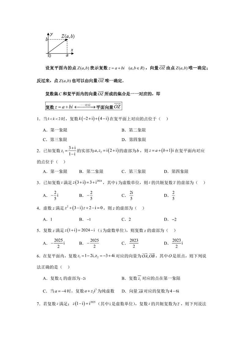 考点巩固卷11 复数（五大考点）（学生版） 2025年高考数学一轮复习考点通关卷（新高考通用）第2页