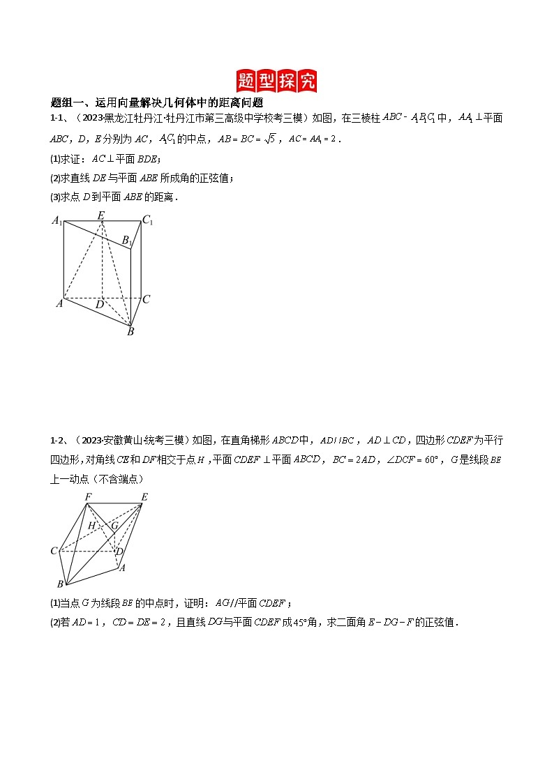 新高考数学二轮复习培优专题训练专题13 运用空间向量研究立体几何问题（2）（原卷版）第2页