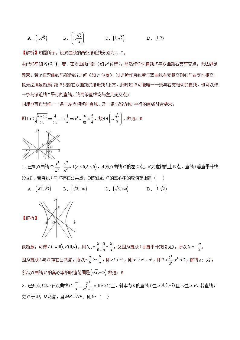 新高考数学一轮复习 圆锥曲线专项重难点突破专题08 直线与双曲线的位置关系（2份打包，原卷版+解析版）02