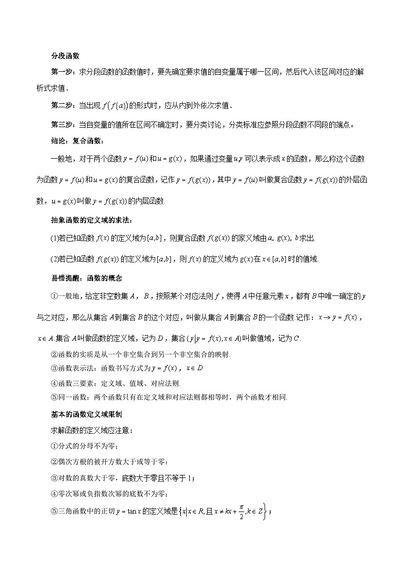 专题02 函数及其应用、指对幂函数（5大易错点分析+解题模板+举一反三+易错题通关）-备战2025年高考数学考试易错题（新高考专用）02
