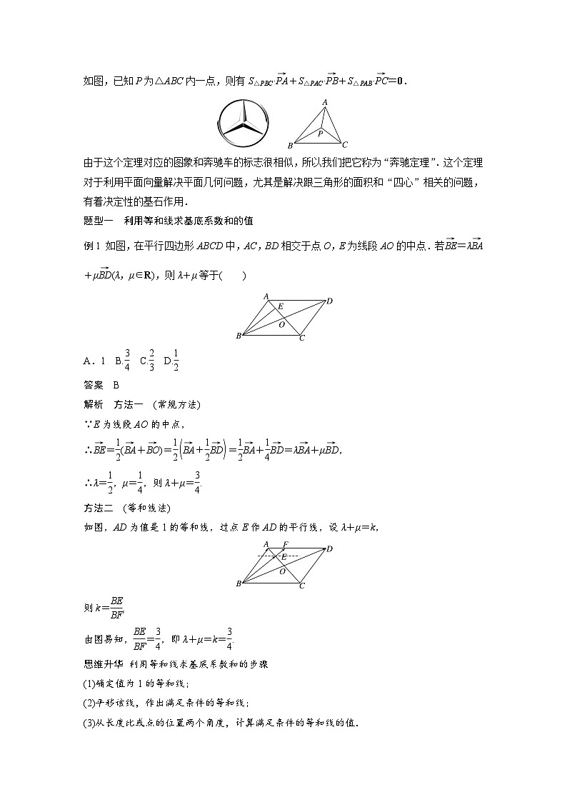 第五章　培优点8　等和(高)线定理与奔驰定理-2025年新高考数学一轮复习（课件+讲义+练习）02