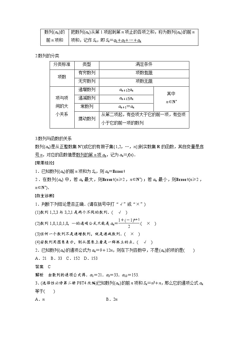 第六章　§6.1　数列的概念-2025年新高考数学一轮复习（课件+讲义+练习）02