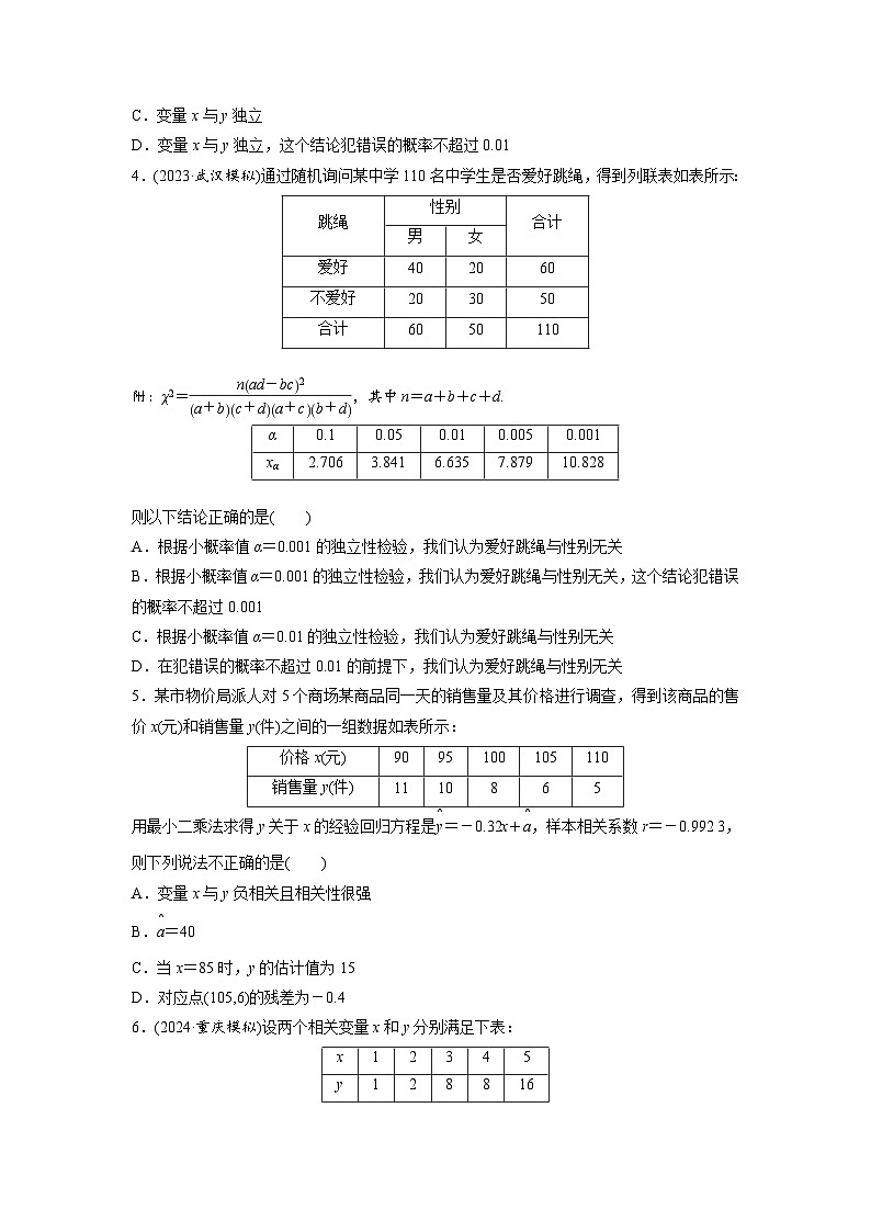 第九章　§9.3　成对数据的统计分析-2025年新高考数学一轮复习（课件+讲义+练习）02