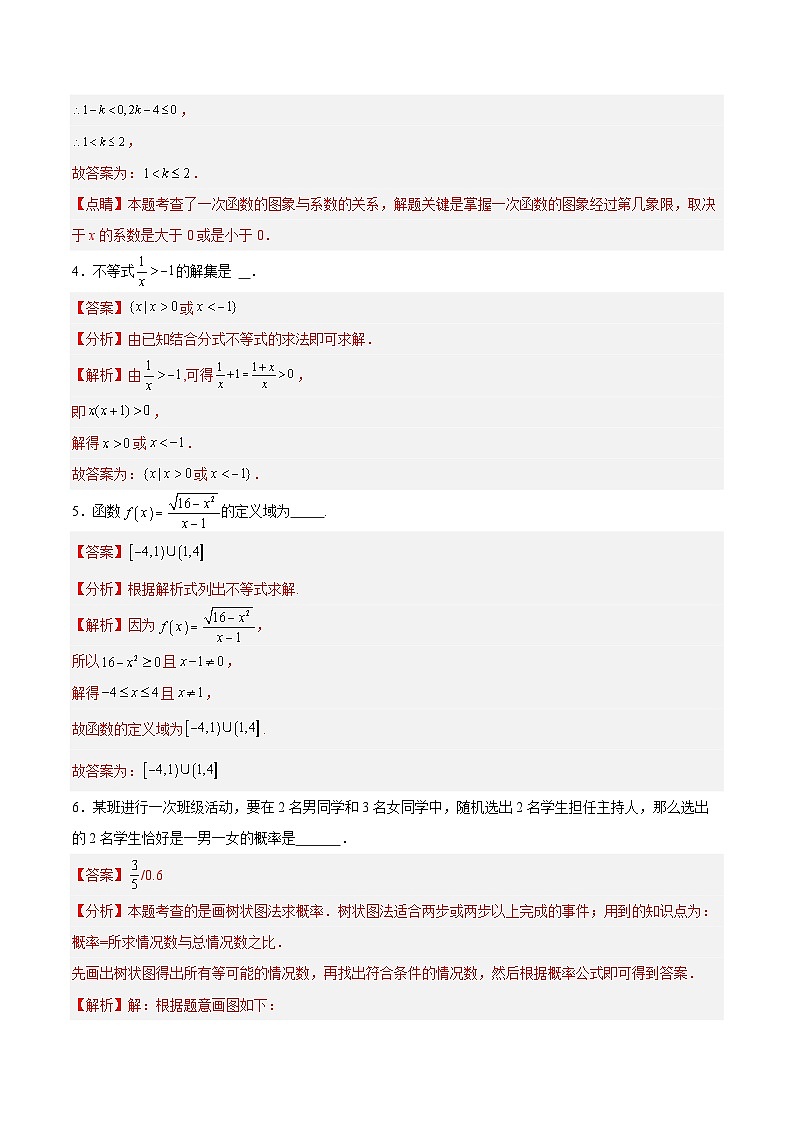 【开学考】2024年秋季高一上入学分班考试模拟卷秋季高一上入学分班考试模拟卷数学（上海专用，考试范围：初中内容初升高衔接内容）02