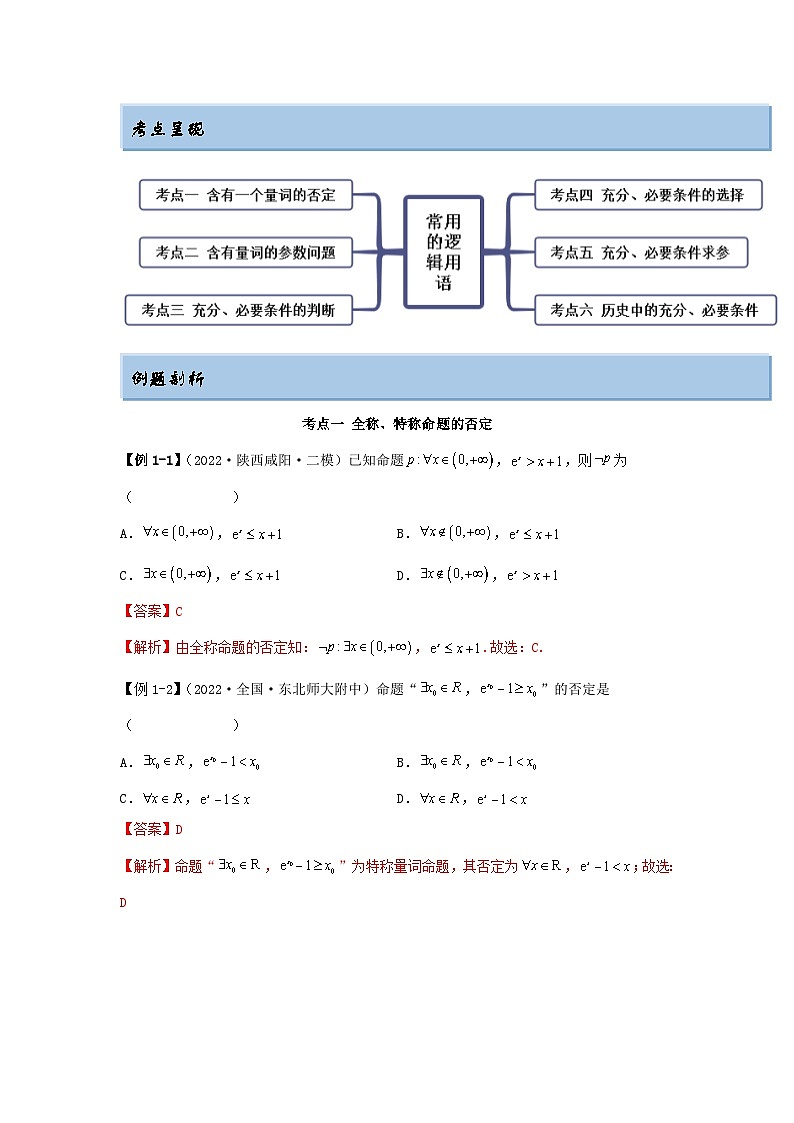 新高考数学一轮复习精讲精练1.2 逻辑用语与充分、必要条件（基础版）（2份打包，原卷版+解析版）02