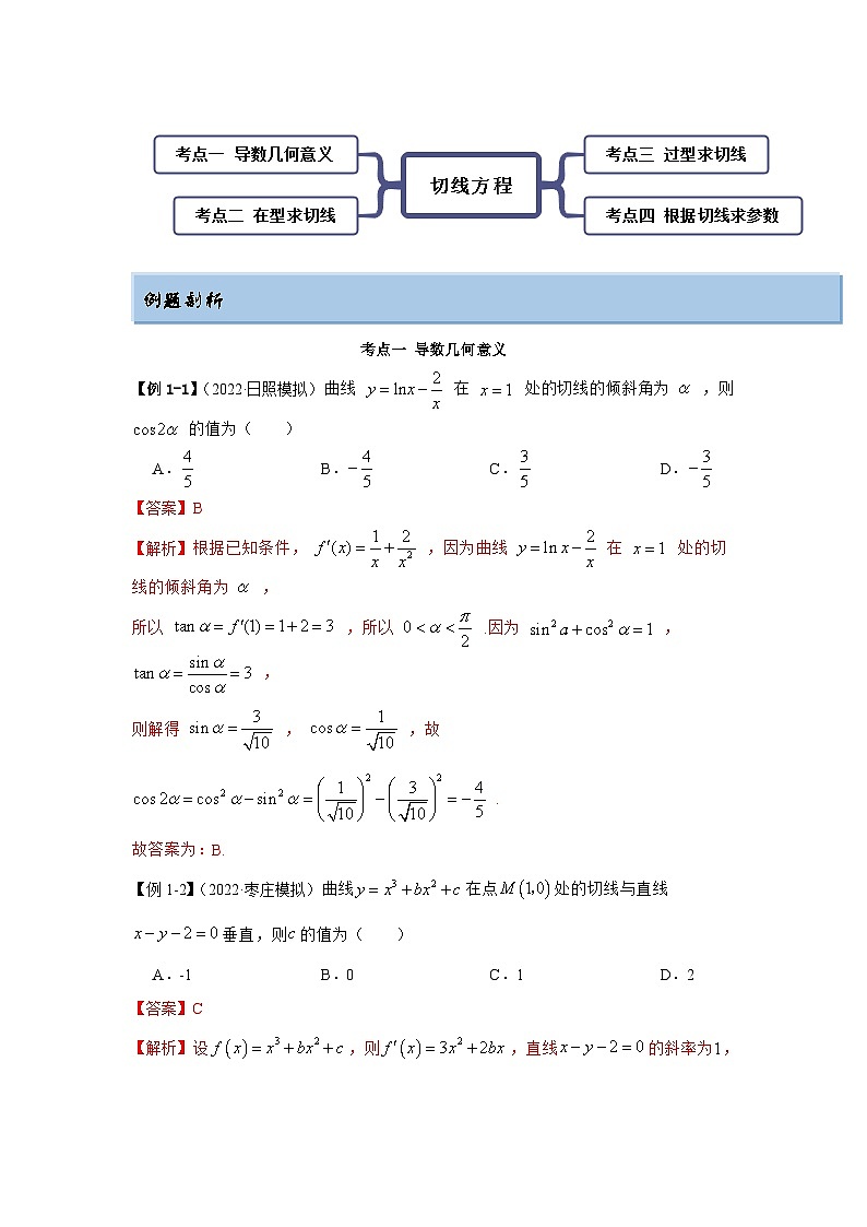 新高考数学一轮复习精讲精练9.1 切线方程（基础版）（2份打包，原卷版+解析版）02