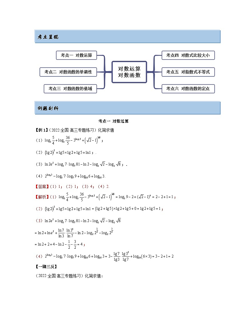 新高考数学一轮复习精讲精练3.4 对数运算及对数函数（提升版）（解析版）第2页