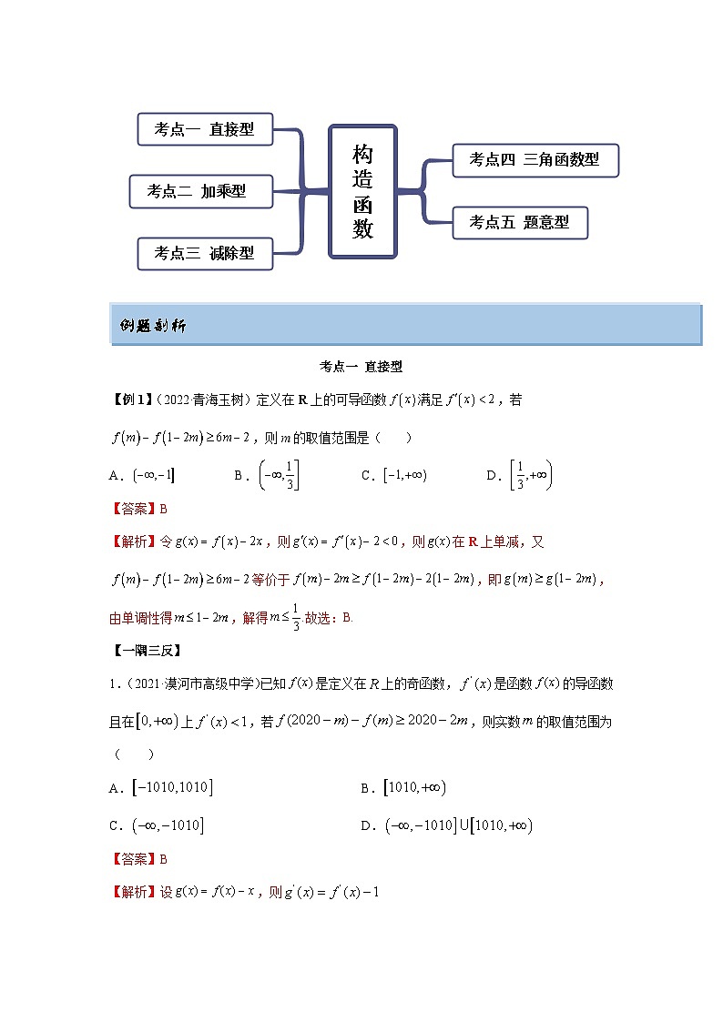 新高考数学一轮复习精讲精练4.4 构造函数常见方法（提升版）（解析版）第2页