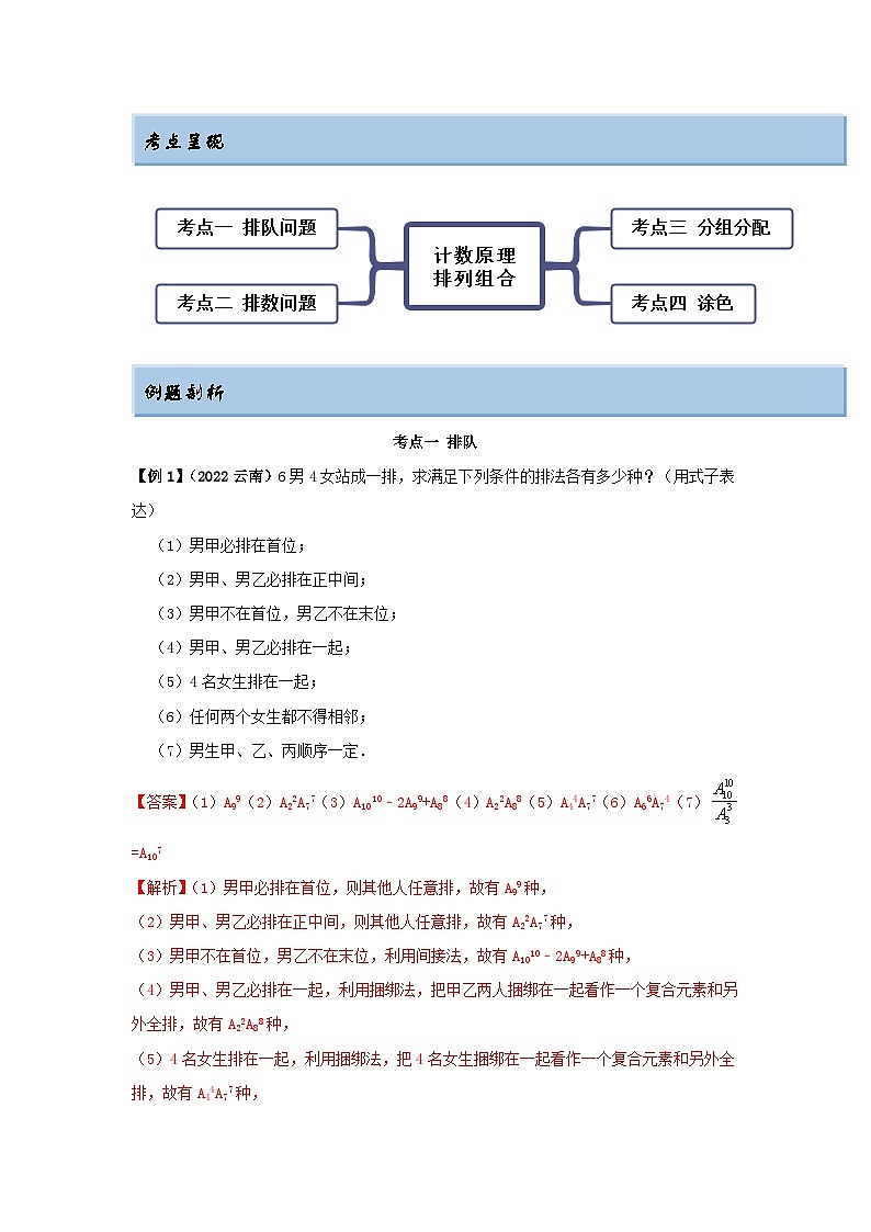 新高考数学一轮复习精讲精练8.1 计数原理及排列组合（提升版）（解析版）第2页