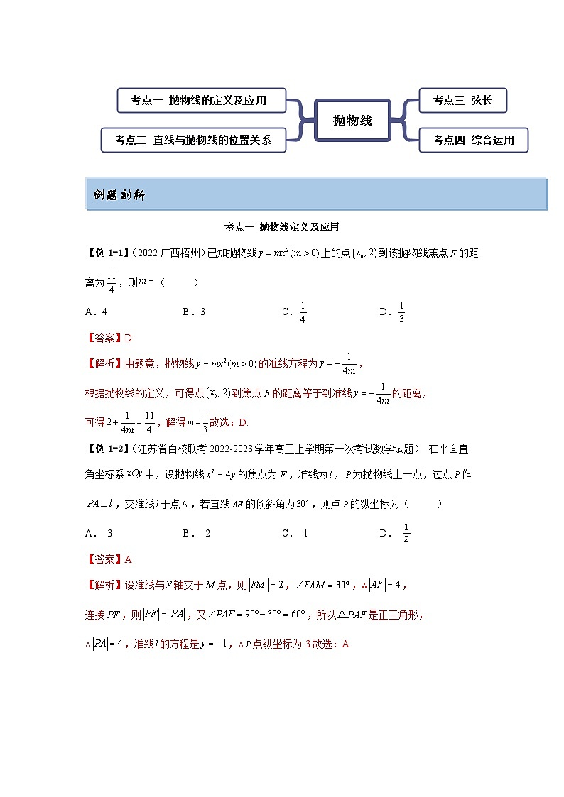 新高考数学一轮复习精讲精练9.4 抛物线（提升版）（解析版） 第2页
