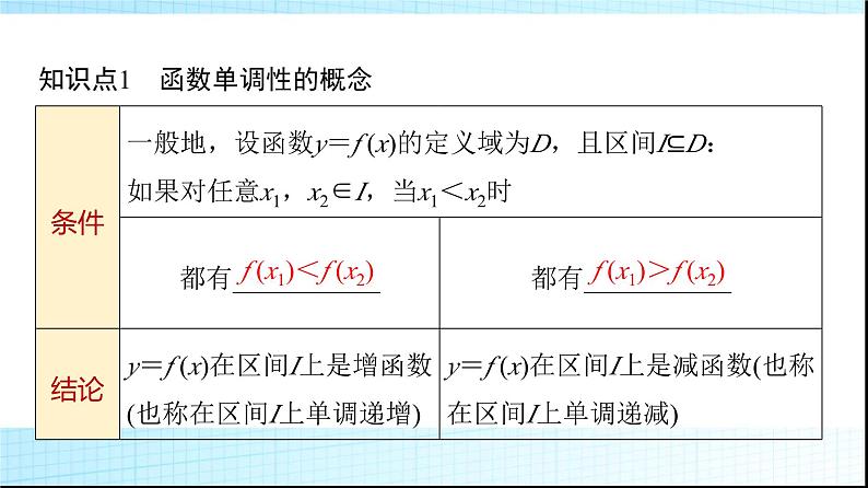 人教B版高中数学必修第一册第3章3-1-2第1课时单调性的定义与证明课件第5页