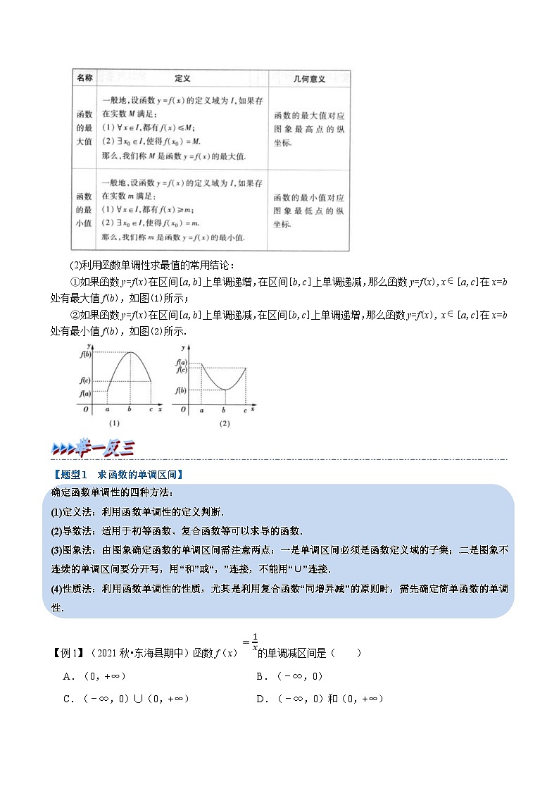 新高考数学一轮复习(举一反三)重难点题型精练专题2.3 函数的单调性与最值（原卷版）第2页