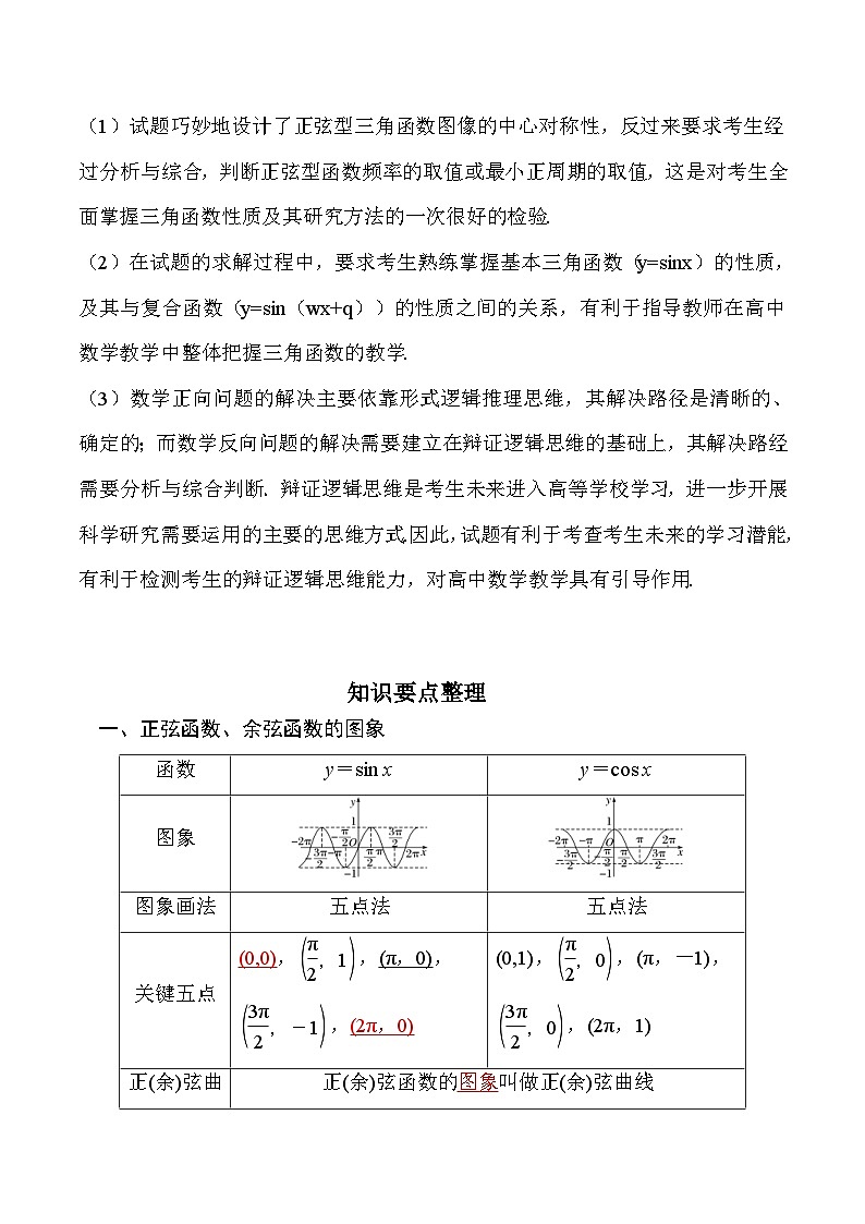 新高考数学二轮复习对点题型第6讲三角函数的图象与性质（教师版）第2页