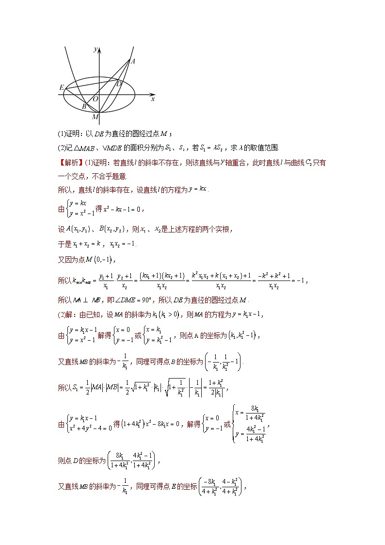新高考数学二轮复习巩固练习20 圆锥曲线经典难题之一类面积、面积比问题的通性通法研究（2份打包，原卷版+解析版）03