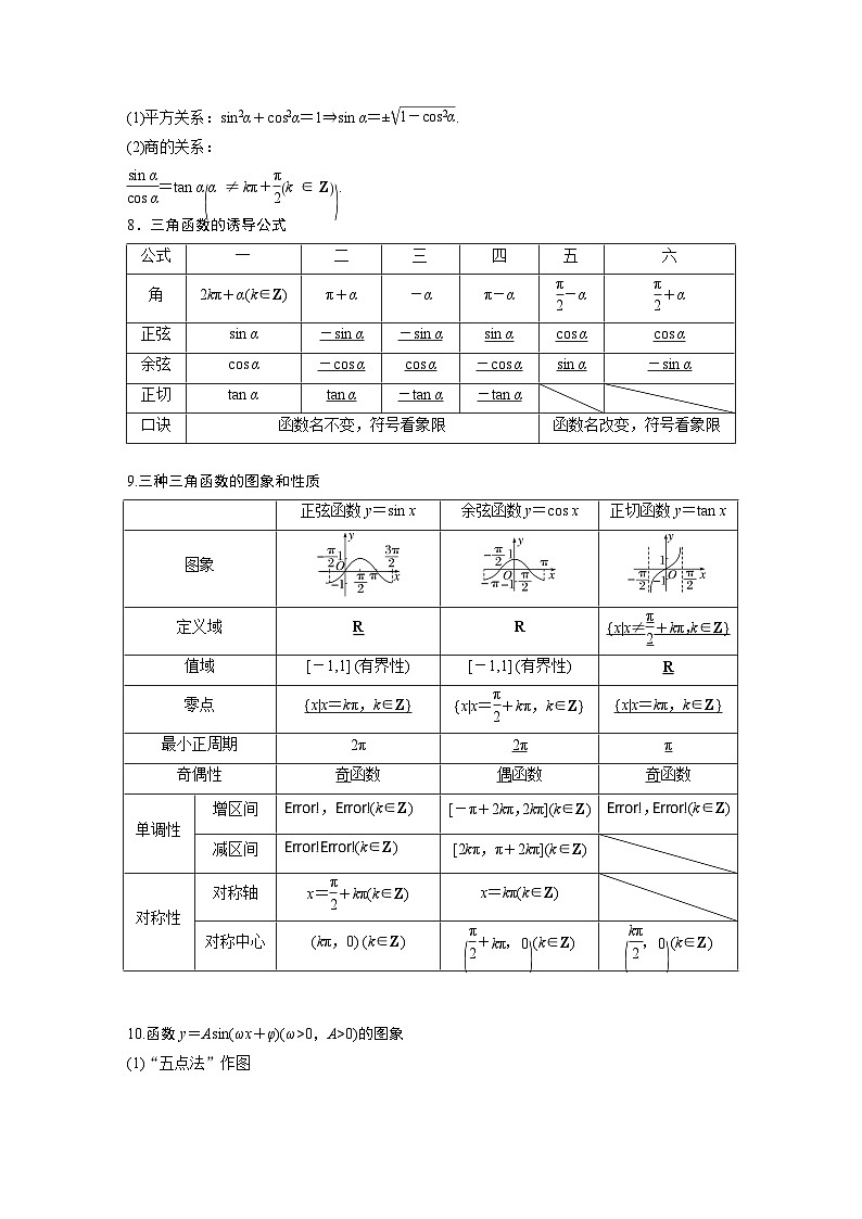 最新高考数学三轮冲刺-考前回顾3-三角函数、三角恒等变换与解三角形-学案讲义第2页
