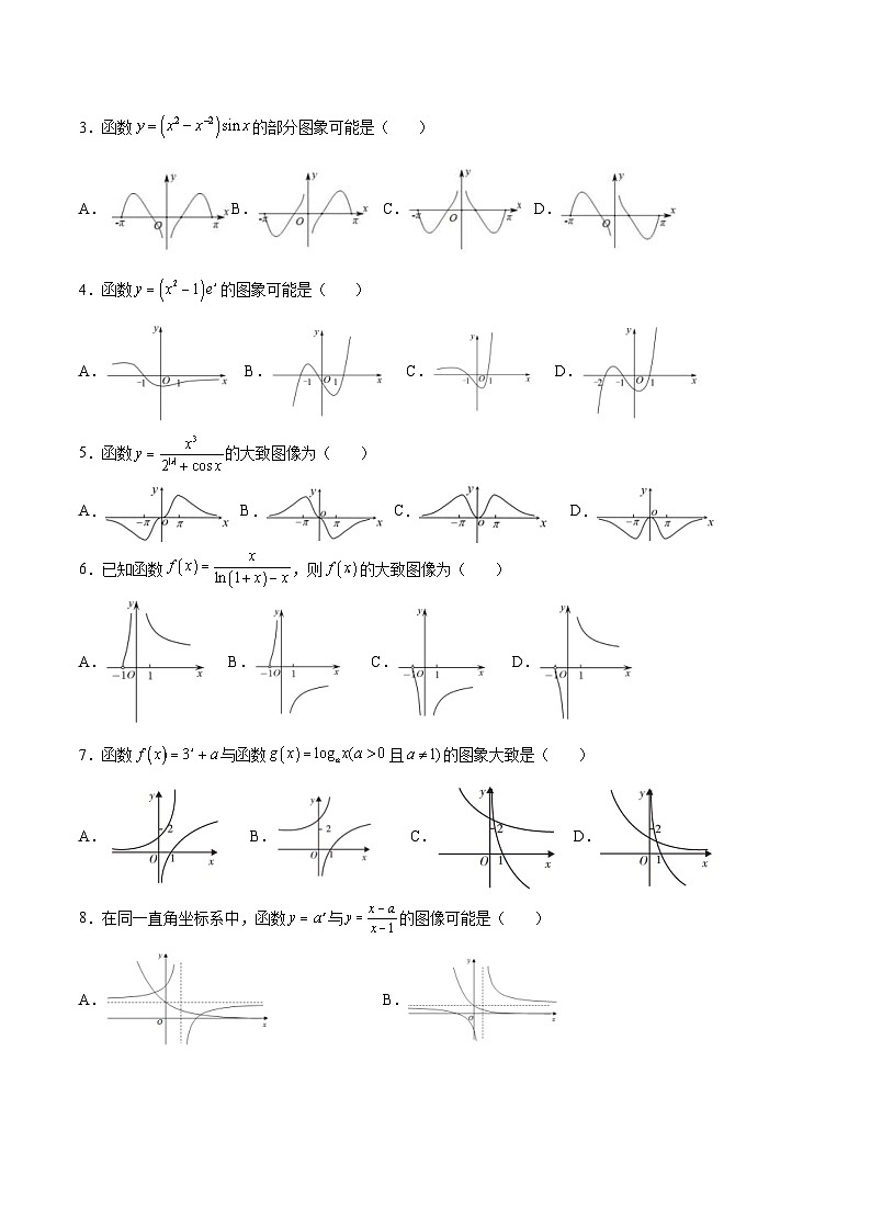 新高考数学一轮复习函数重难点专题12函数的图象(一)（原卷版）第3页