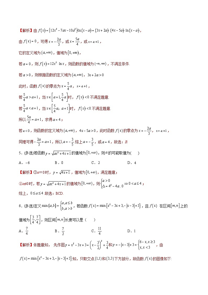 新高考数学一轮复习函数重难点专题16函数求参问题（解析版）第2页
