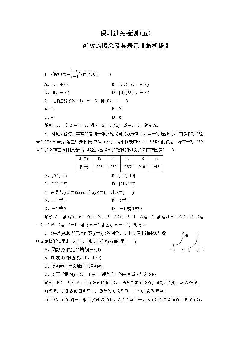 2025高考数学一轮复习-函数的概念及其表示-专项训练【含解析】第3页