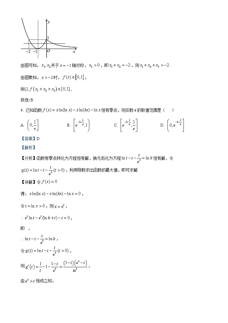 吉林省白城市第一中学2025届高三上学期开学考试数学试题（解析版）03
