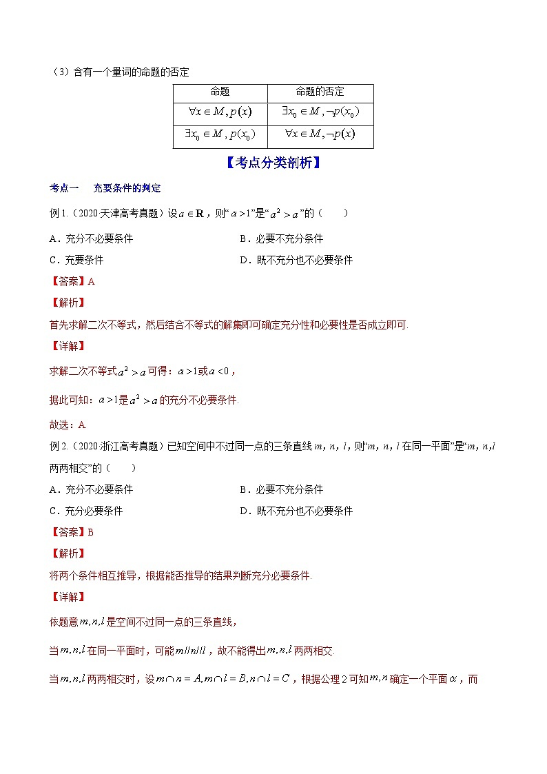 新高考数学一轮复习讲练测专题1.2全称量词与存在量词、充要条件（讲）（2份打包，原卷版+解析版）02