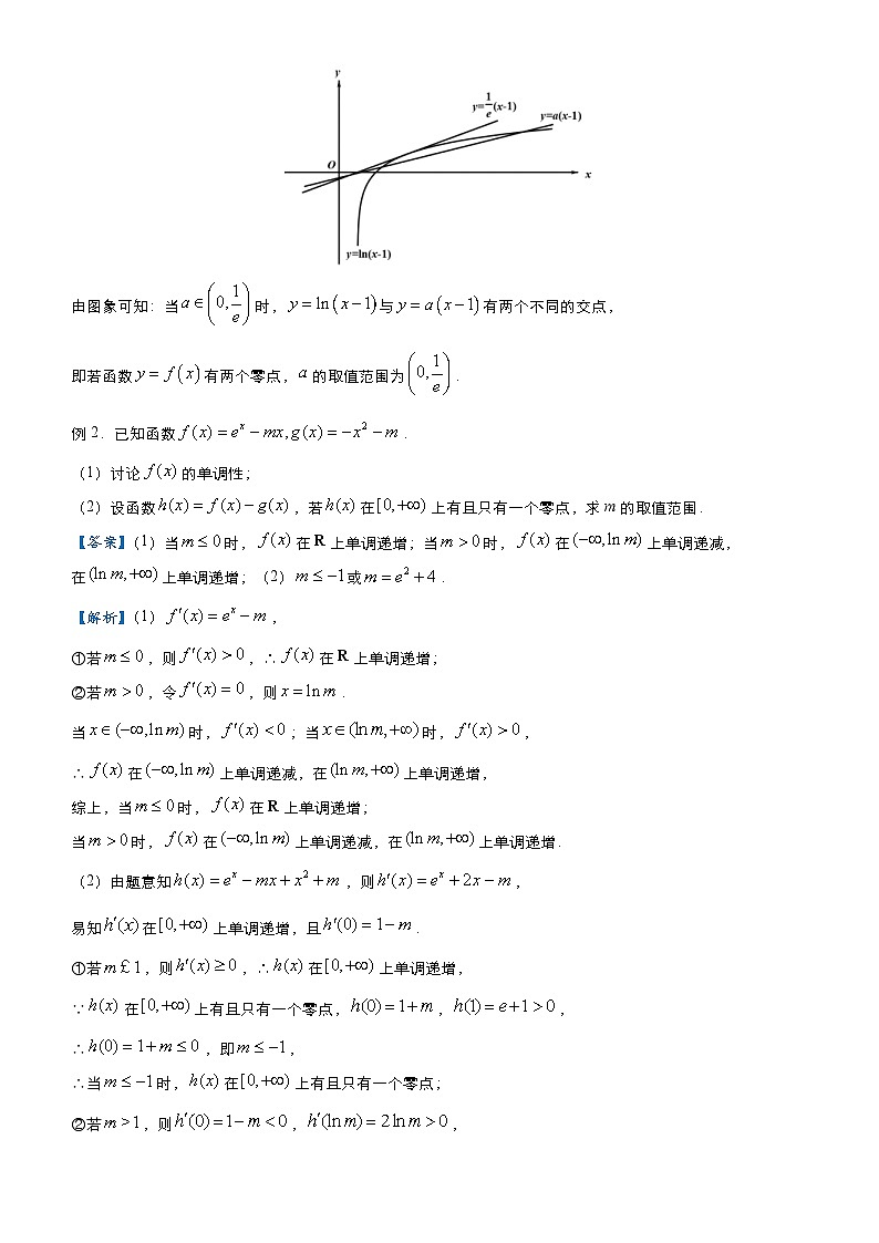 新高考数学二轮培优大题优练12 导数研究根的个数问题（教师版）第2页