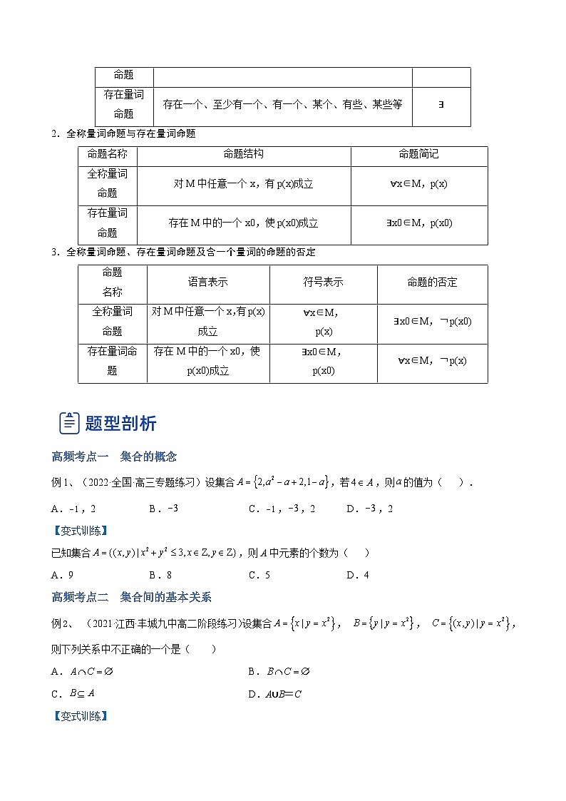 新高考数学一轮复习讲与练第01讲 集合与常用逻辑用语（讲）（2份打包，原卷版+解析版）03