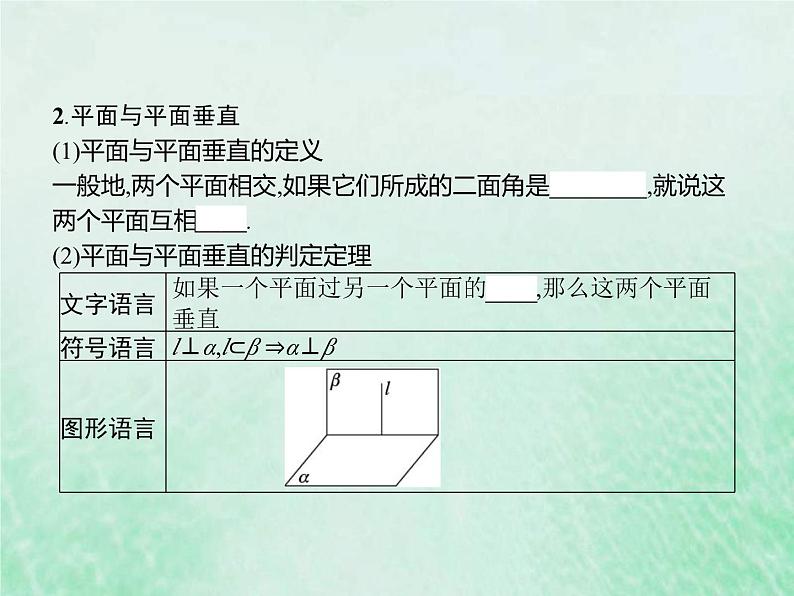 新高考数学一轮复习基础知识综合课件 第20讲 空间直线平面的垂直（含解析）第7页