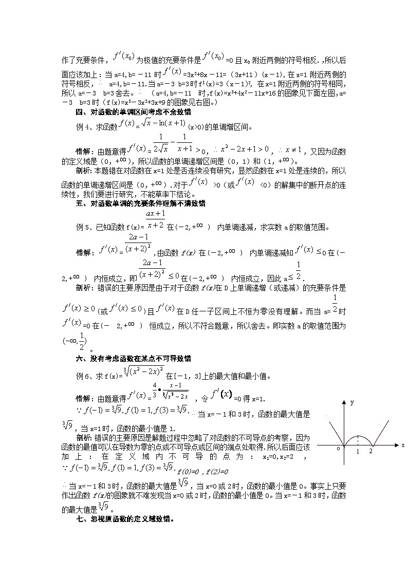 高中数学导数难点汇总练习—9种错解剖析-第2页