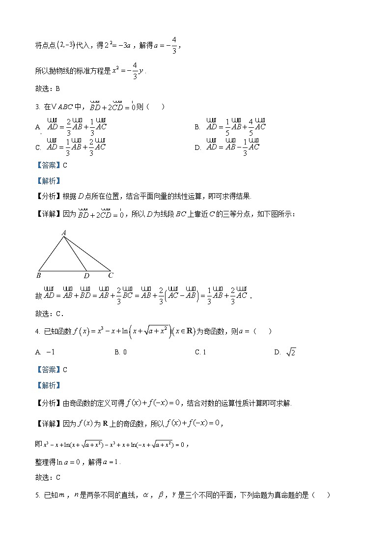 四川省百师联盟2024届高三冲刺卷（二）全国卷文科数学试题（解析版）第2页