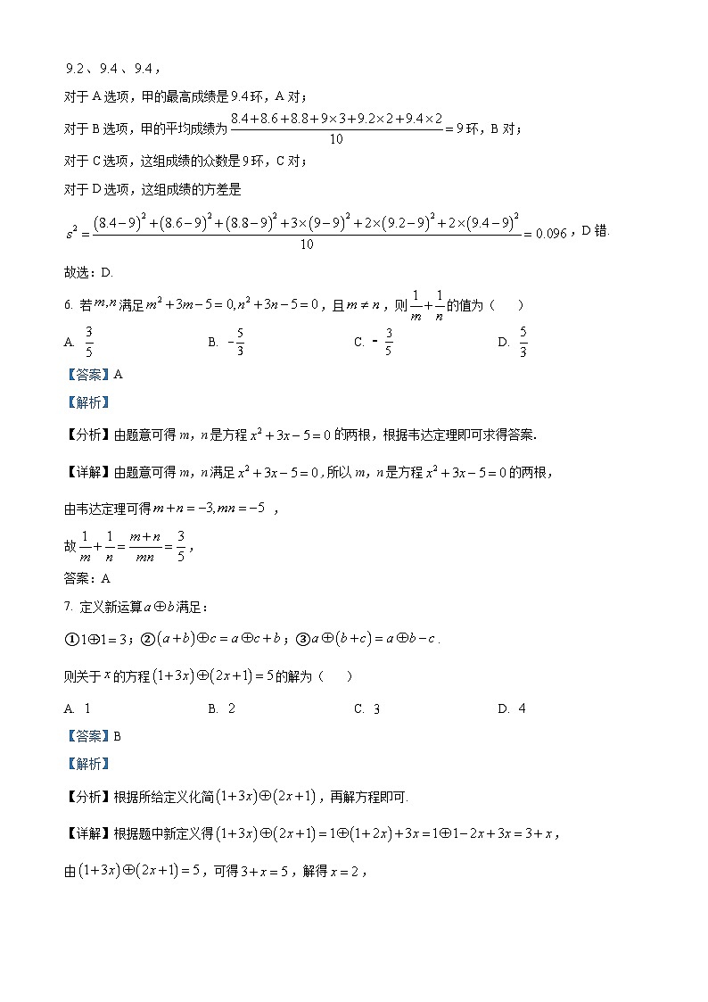 四川省芦山中学2024-2025学年初升高入学考试摸底数学试卷03