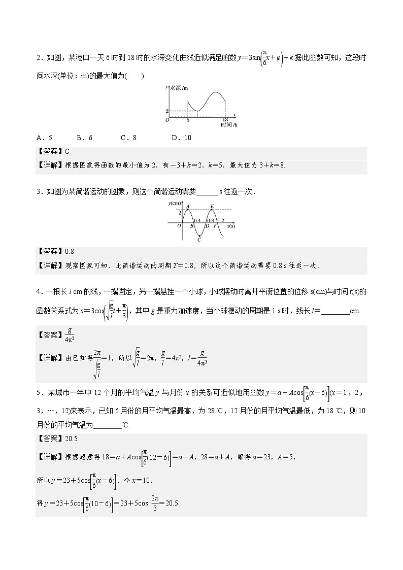 2024学年高一数学人教版 第五章 5.7 三角函数的应用（课件）第2页